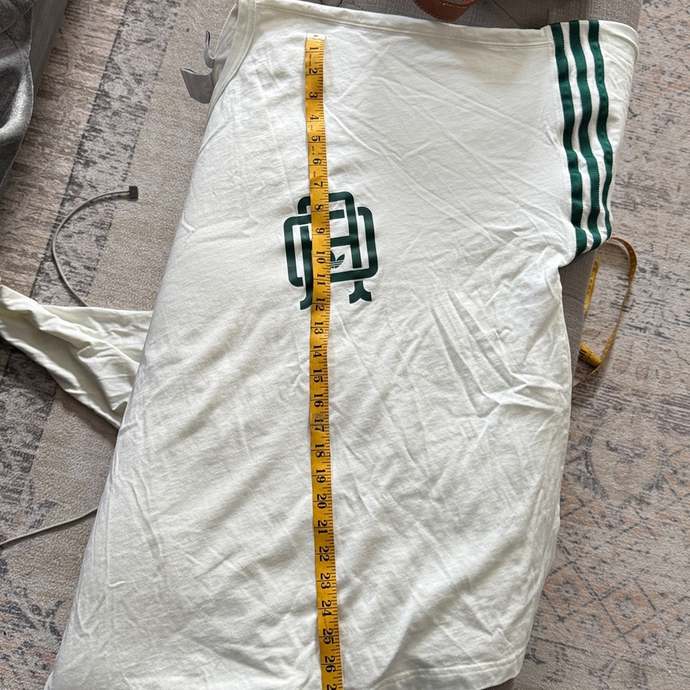 Adidas Cream Long Sleeve Shirt with evergreen Accents 2XL NWOT - Picture 12 of 12